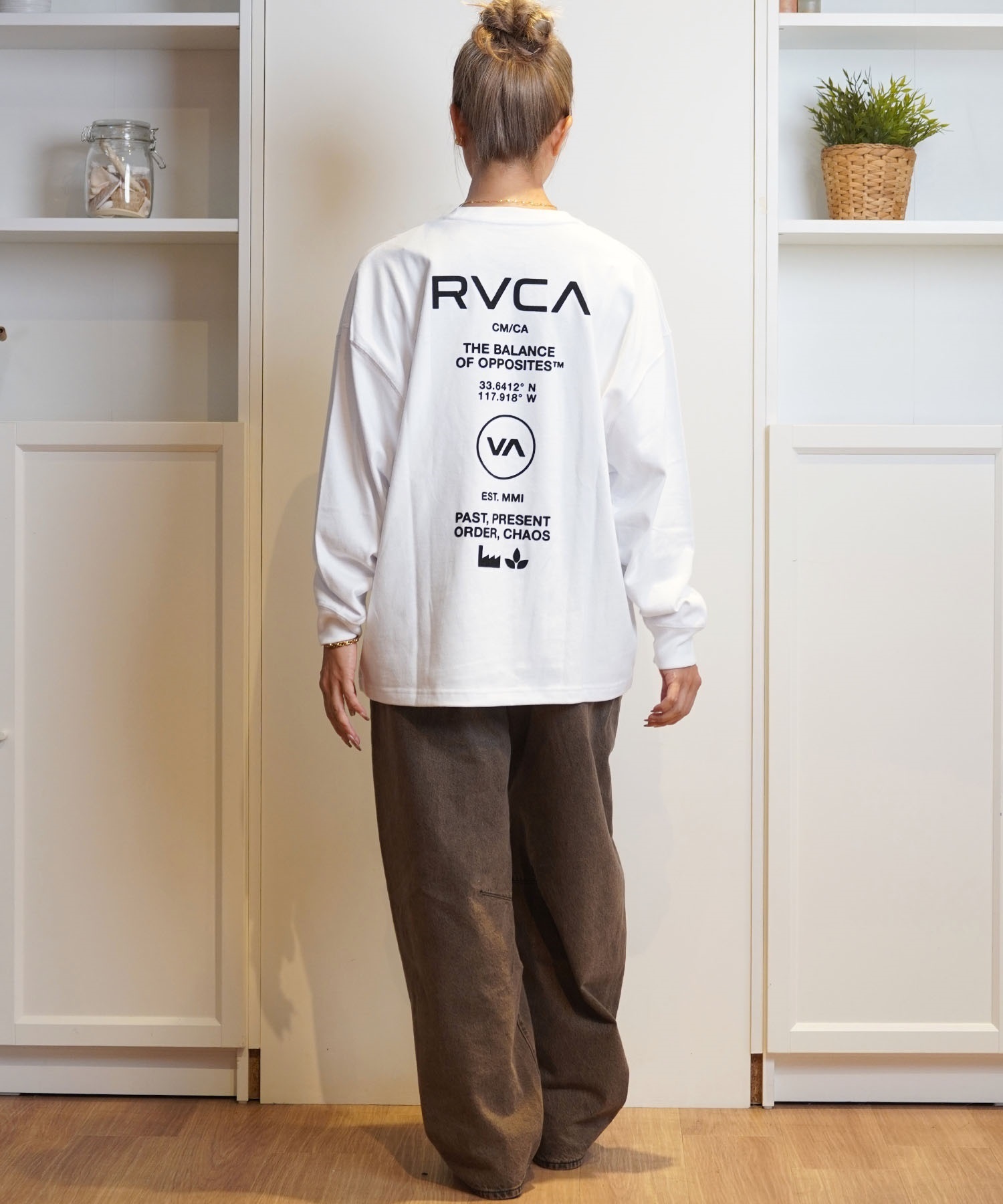 RVCA ルーカ 長袖 Tシャツ レディース バックプリント ロンT ムラサキスポーツ限定 BE044-P50(RSE-S)