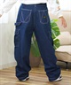 RVCA ルーカ ロングパンツ レディース RECESSION DENIM CARGO PANTS デニム カーゴパンツ BE044-716(BLU-S)