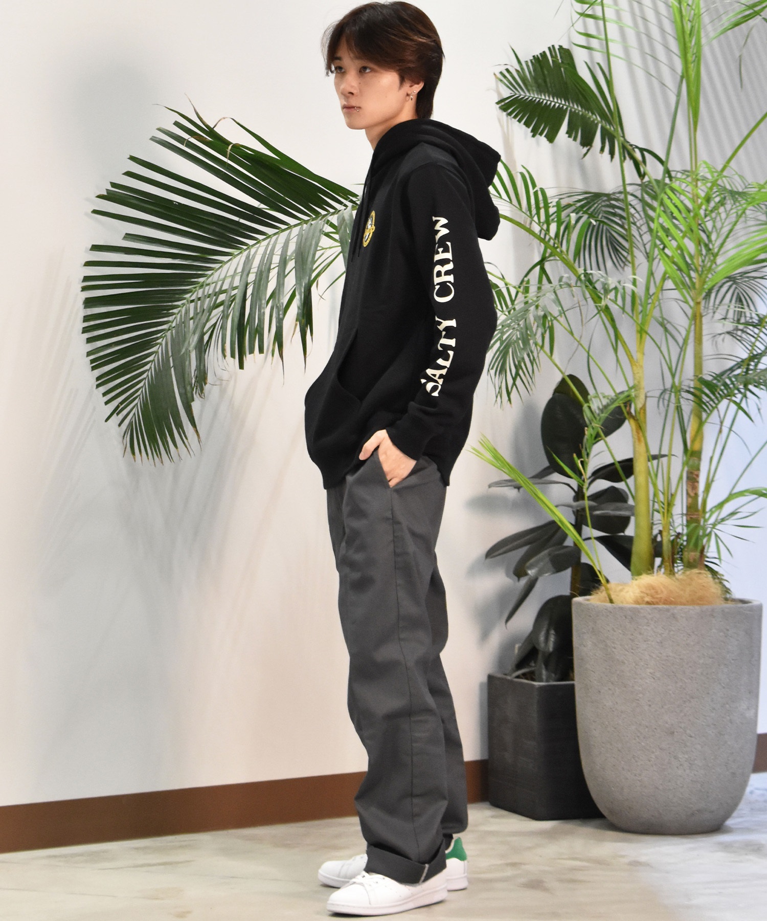 SALTY CREW ソルティークルー パーカー プルオーバー メンズ スウェット フーディー バックプリント 裏起毛 74-270(BLK-M)