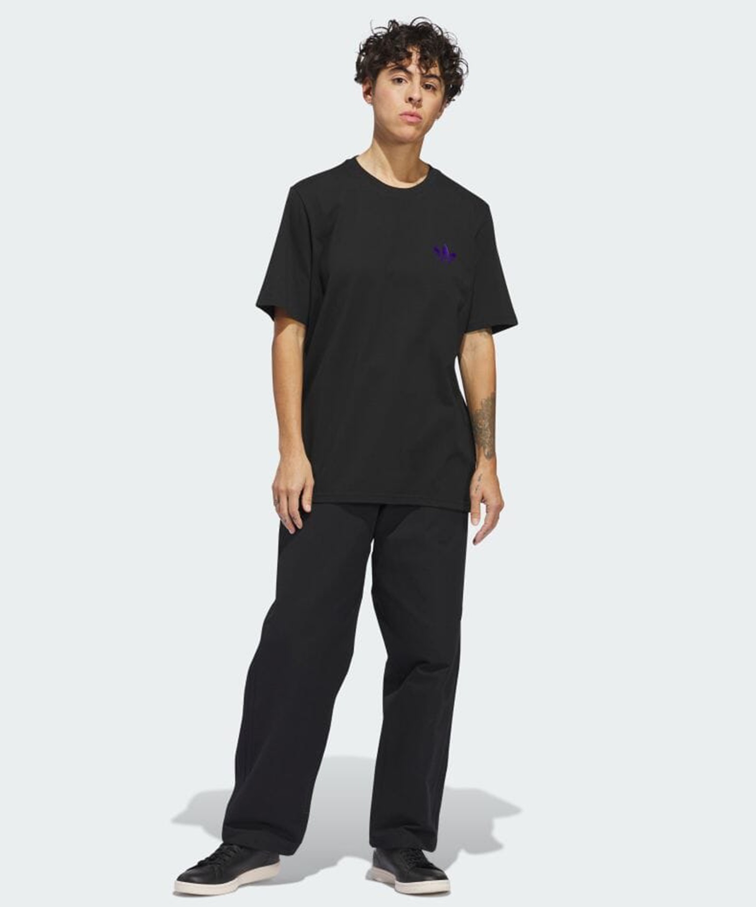 adidas skateboarding アディダス スケートボーディング 半袖 Tシャツ メンズ バックプリント 4.0ストレッチ ロゴ IS2662 421241422(BK/BL-L)