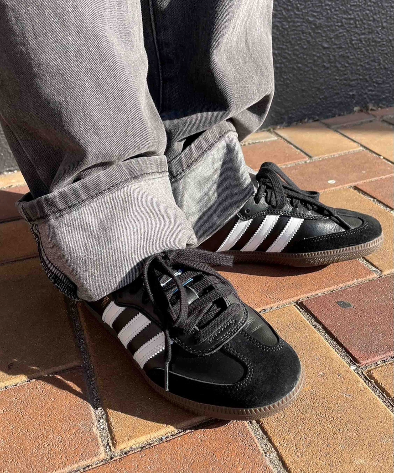 adidas skateboarding アディダス スケートボーディング シューズ スニーカー メンズ レディース SAMBA ADV サンバ Tトウ テラス系 IE3100(BK/WT-23.0cm)