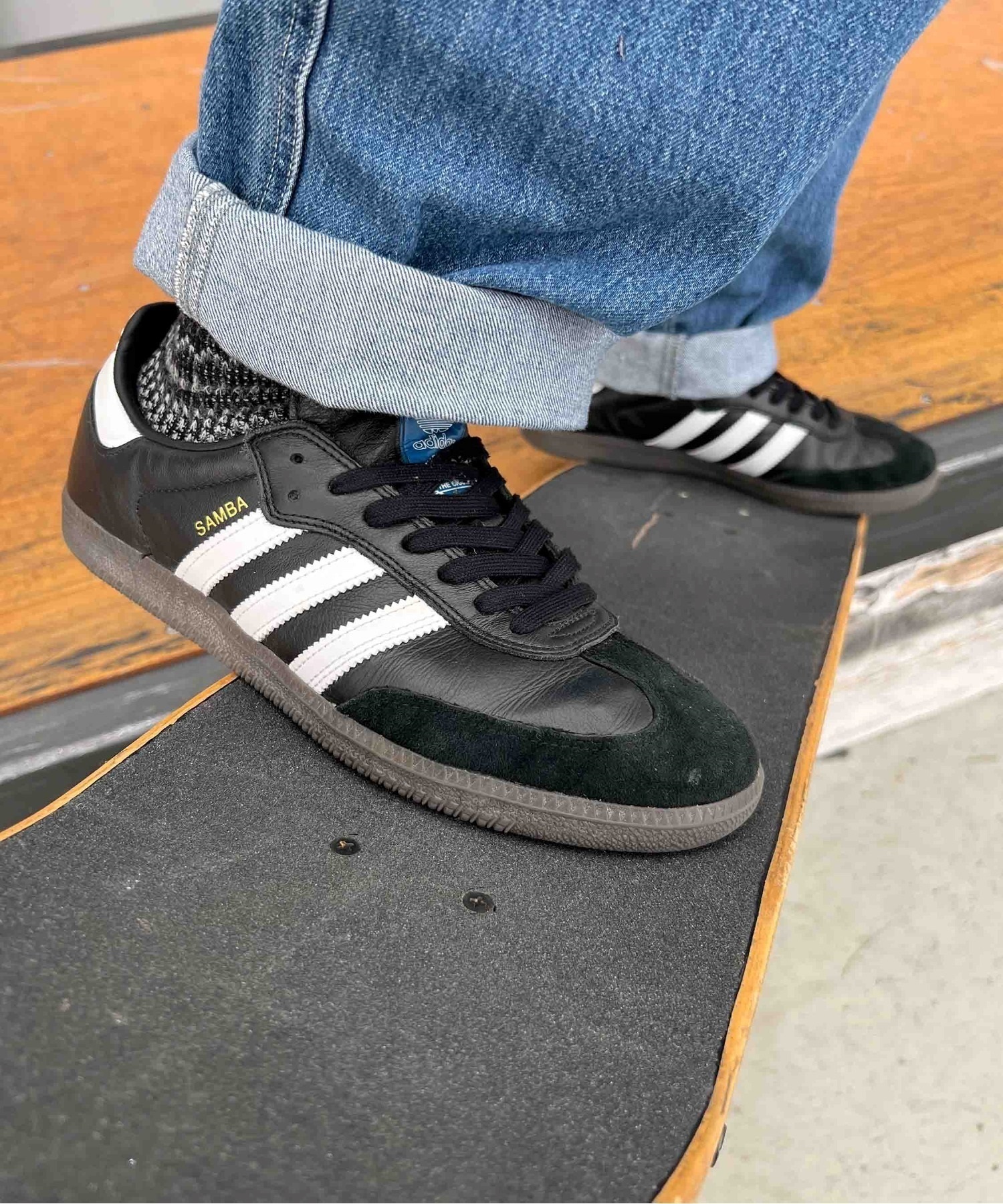 adidas skateboarding アディダス スケートボーディング シューズ スニーカー メンズ レディース SAMBA ADV サンバ Tトウ テラス系 IE3100(BK/WT-23.0cm)