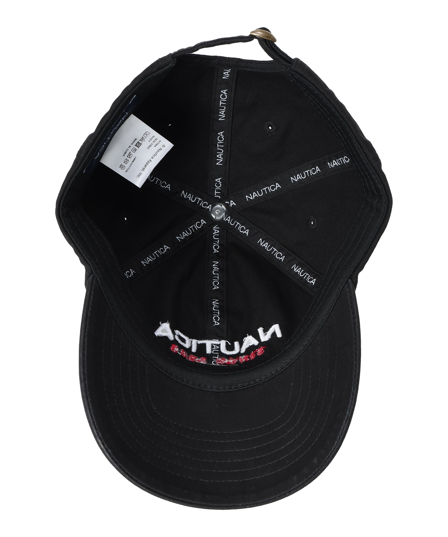 NAUTICA/ノーティカ SORTY LOGO EMB 6P CAP NT064 キャップ(BK/WT-FREE)