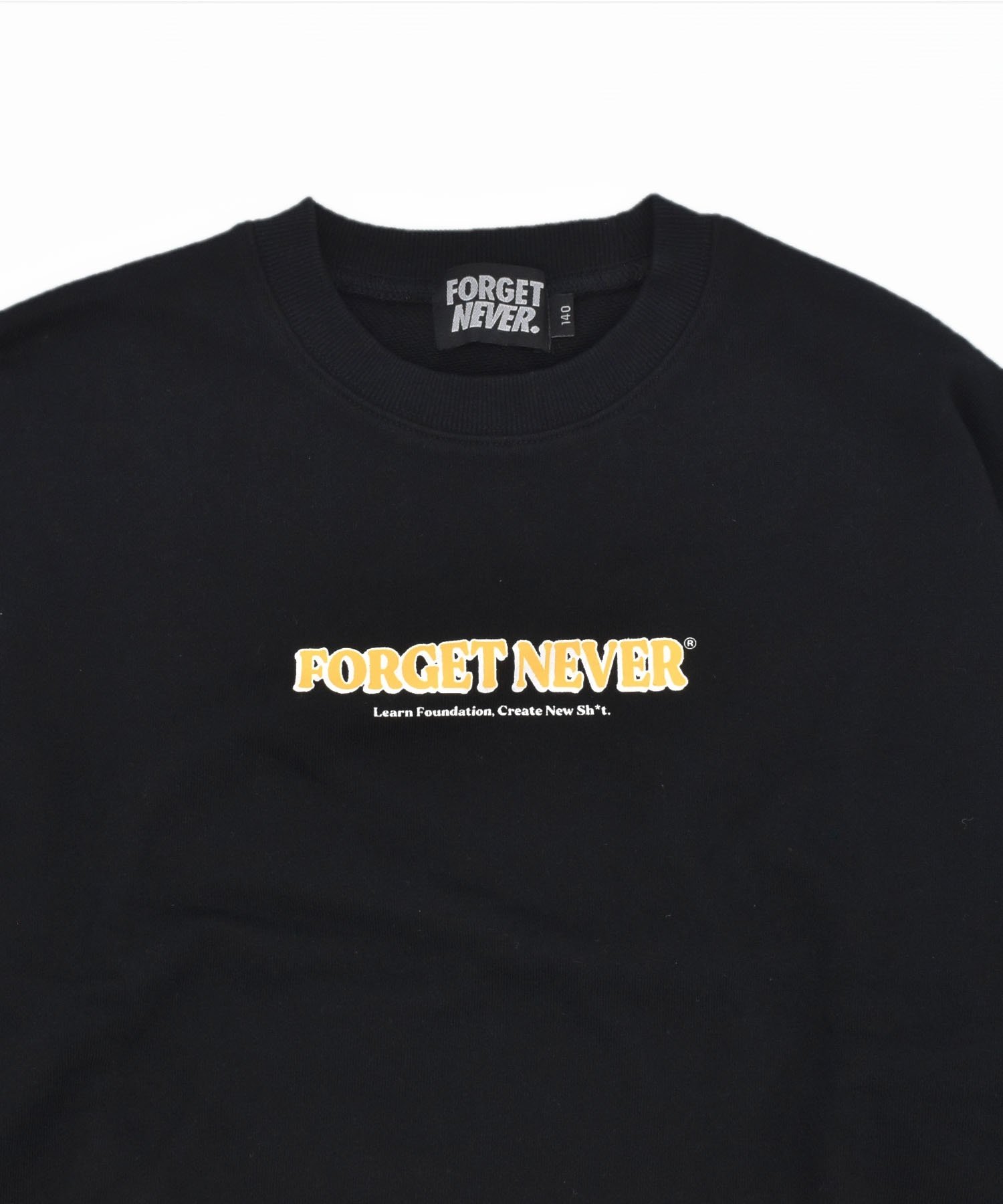 FORGET NEVER フォーゲットネバー キッズ スウェット バックプリント LOGO 244OO3TR097FN(WHT-130cm)