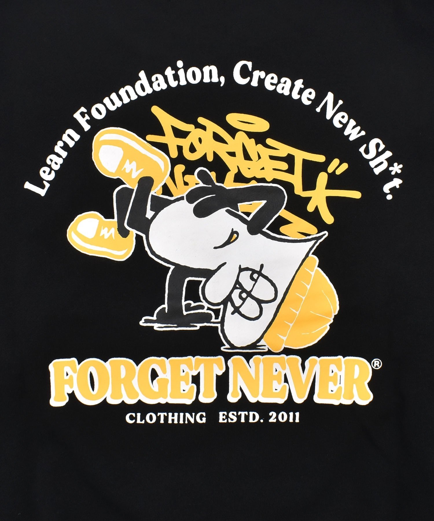 FORGET NEVER フォーゲットネバー キッズ スウェット バックプリント LOGO 244OO3TR097FN(WHT-130cm)