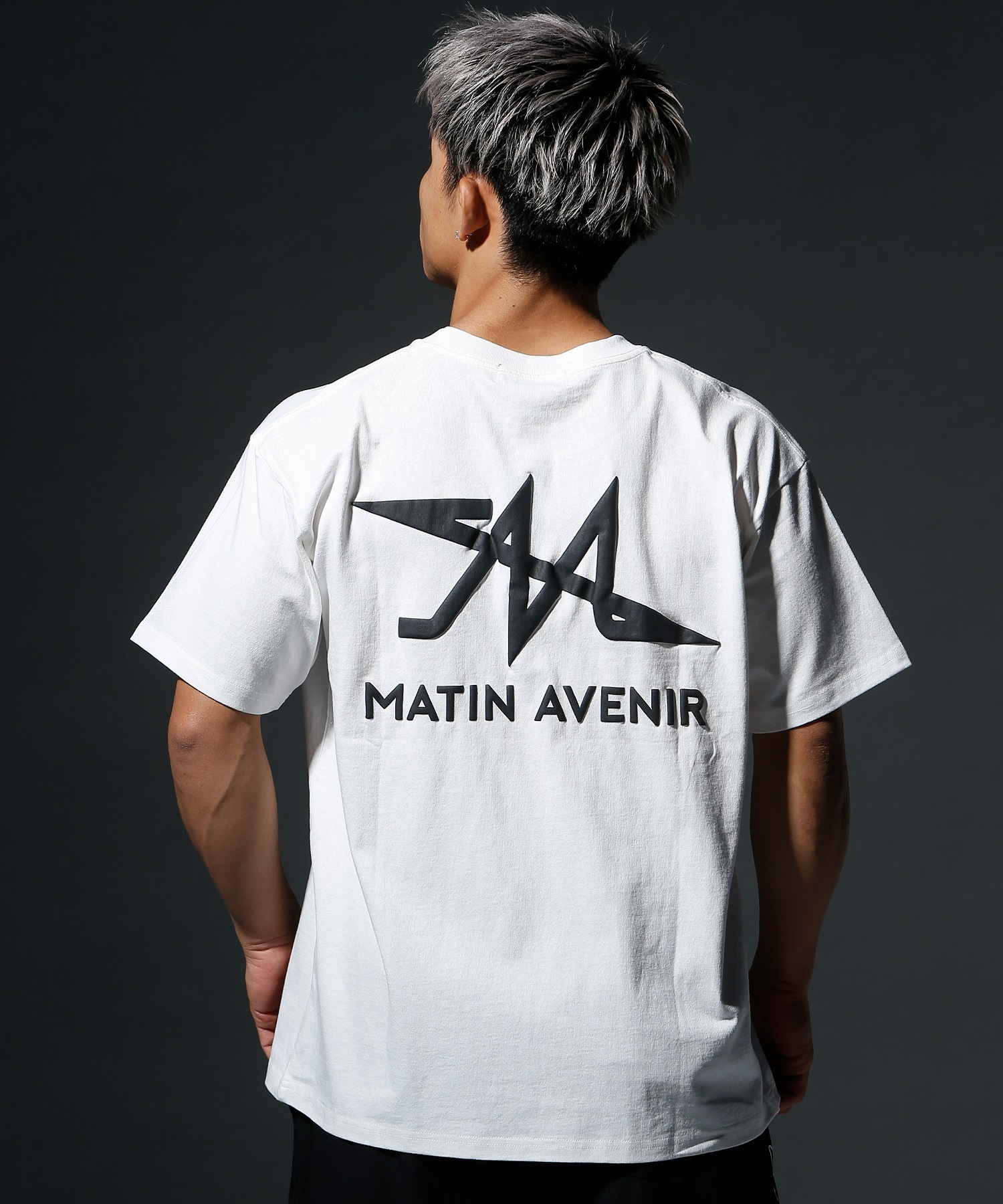 MATIN AVENIR マタンアヴニール Tシャツ 半袖 メンズ レディース バックプリント ビッグシルエット MA024013 ムラサキスポーツ限定(WT-XS)