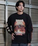 LURKING CLASS ラーキングクラス 長袖 Tシャツ メンズ ロンT フロントプリント ムラサキスポーツ限定 ST24FTM06(BKAD-M)