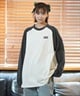 LOVE BOATラブボート 長袖 Tシャツ レディース ロンT ラグラン バックプリント オーバーサイズ LB-LST06(BK-M)