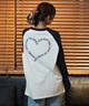 LOVE BOATラブボート 長袖 Tシャツ レディース ロンT ラグラン バックプリント オーバーサイズ LB-LST06(BK-M)