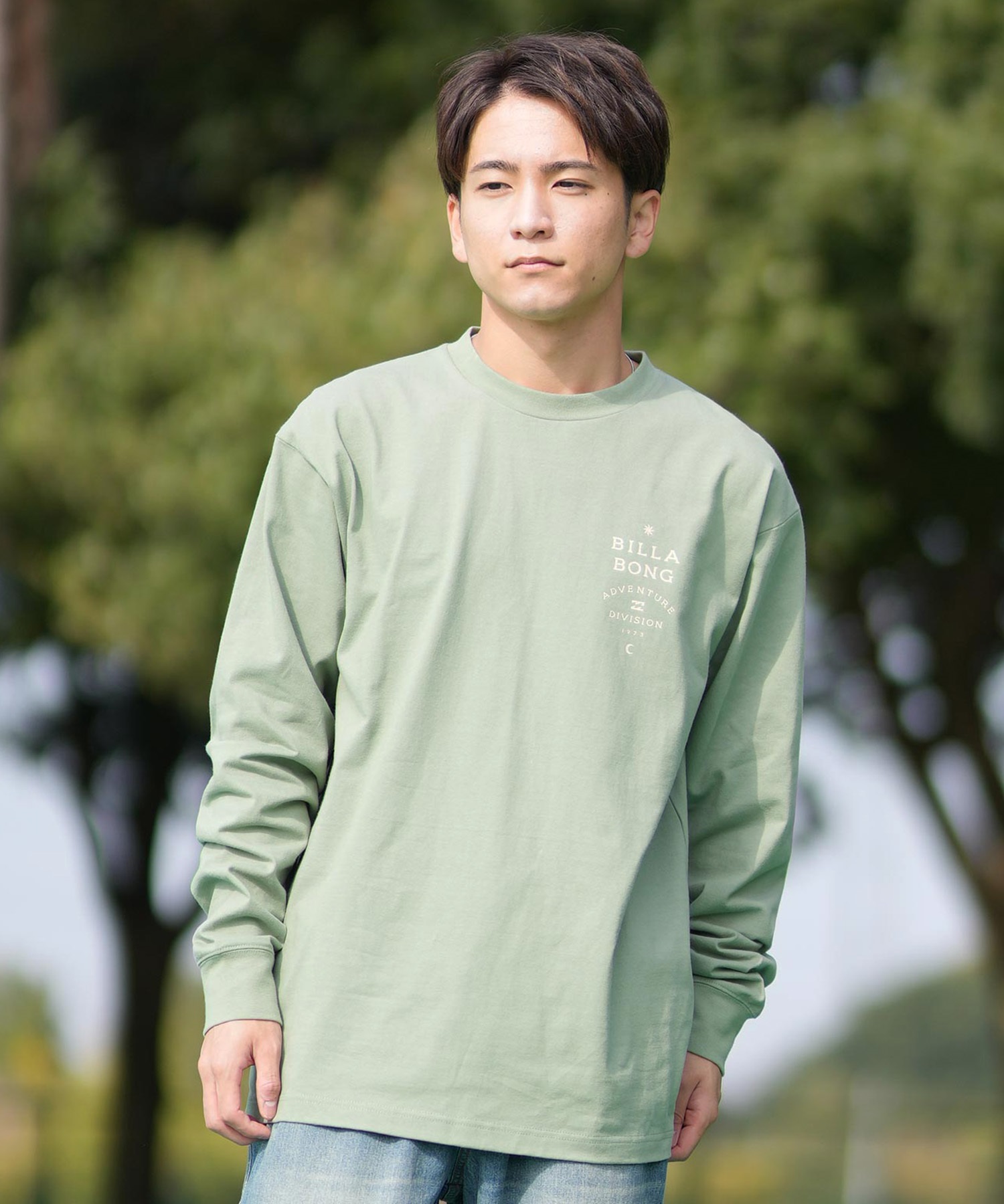 BILLABONG ビラボン 長袖 Tシャツ メンズ ロンT ロゴ バックプリント BF011-054(CRM-M)