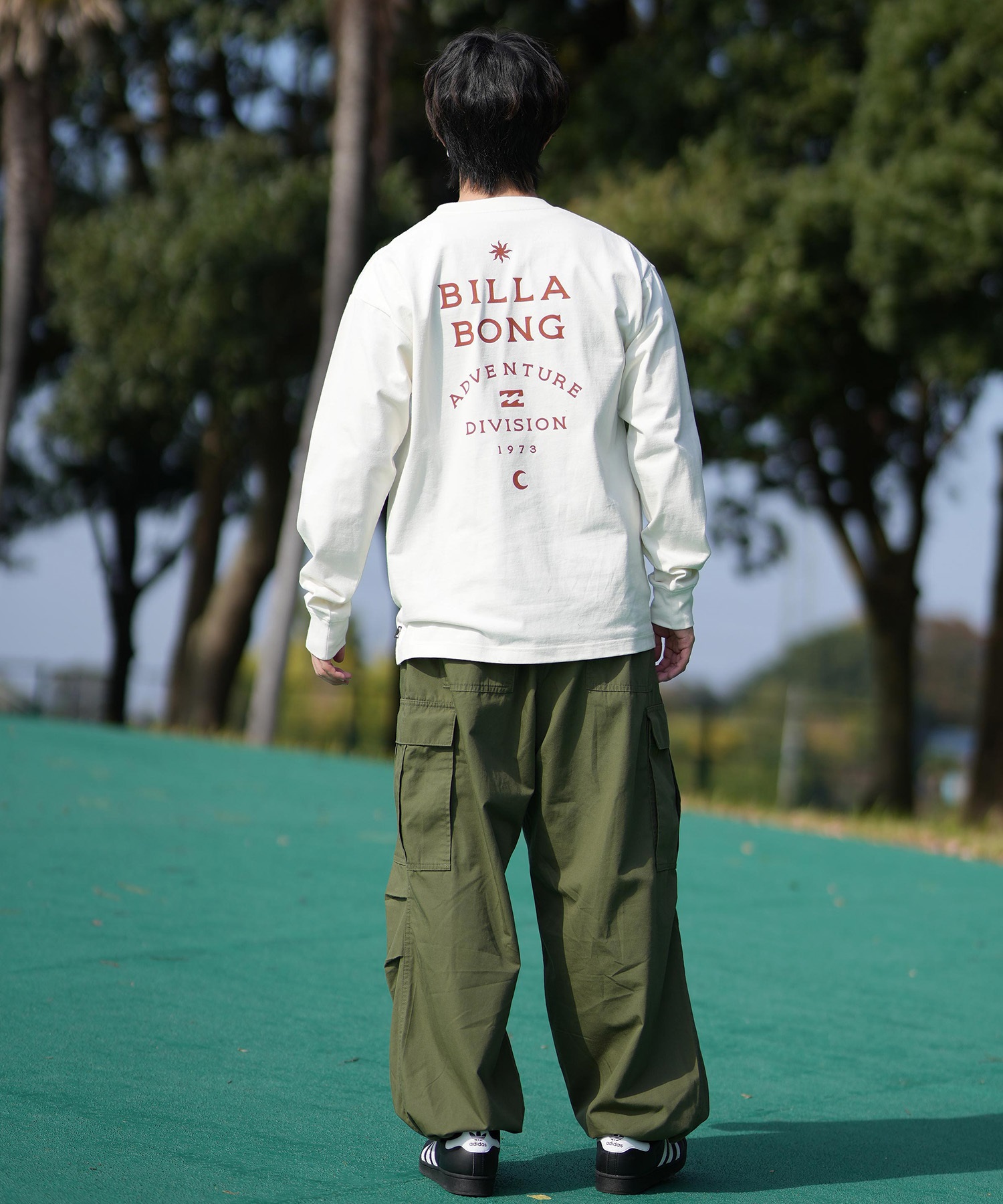 BILLABONG ビラボン 長袖 Tシャツ メンズ ロンT ロゴ バックプリント BF011-054(CRM-M)