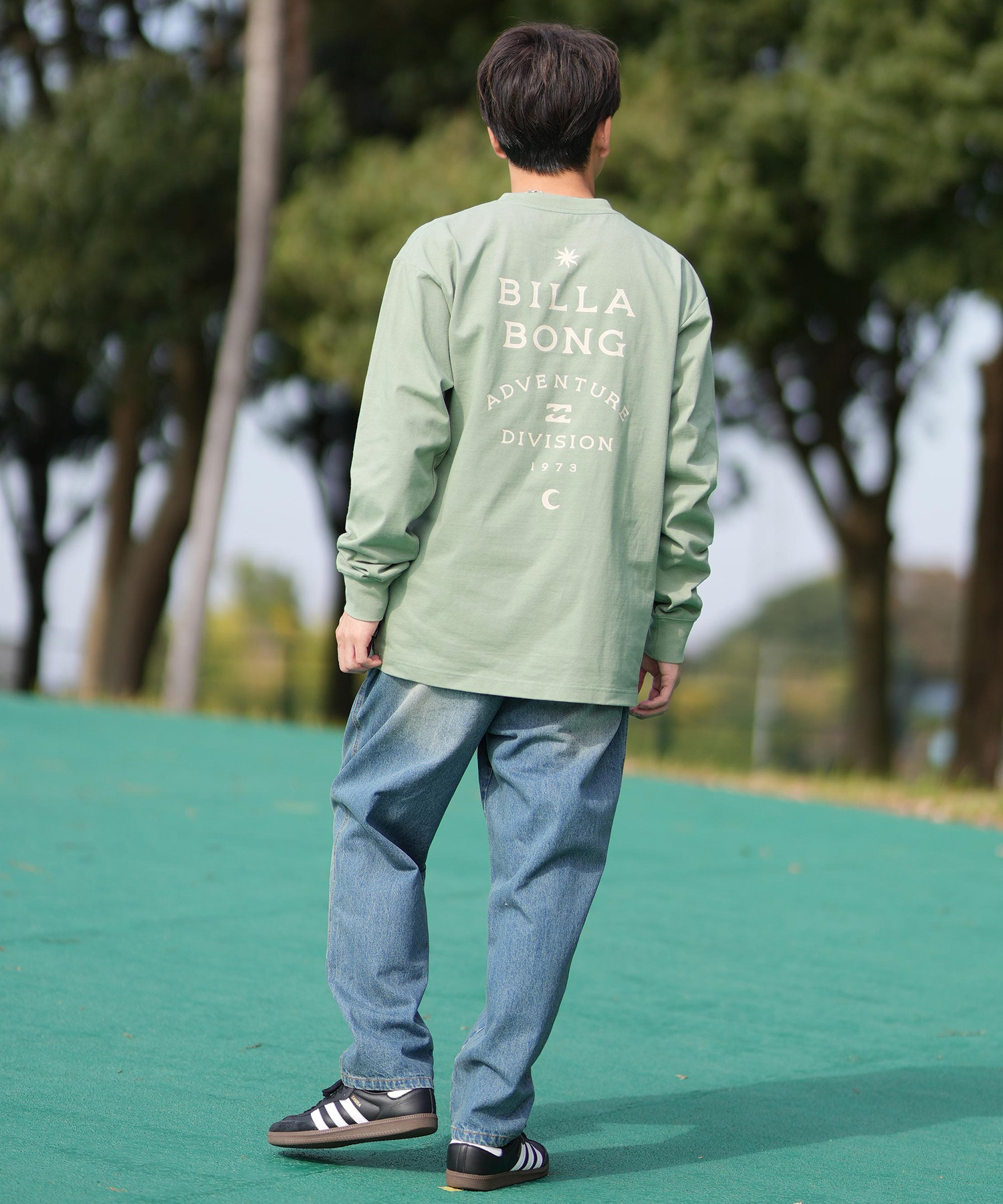 BILLABONG ビラボン 長袖 Tシャツ メンズ ロンT ロゴ バックプリント BF011-054(CRM-M)