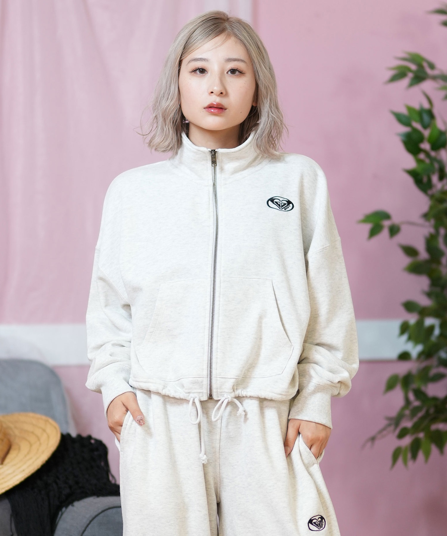 ROXY ロキシー トレーナー レディース ジップアップ スウェット RZP251642M(WHT-S)