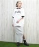 X-girl エックスガール 半袖 Tシャツ レディース リンガーシャツ フロントロゴ オーバーサイズ ARCH LOGO S S RINGER BIG TEE 105251011027(BLACK-S)