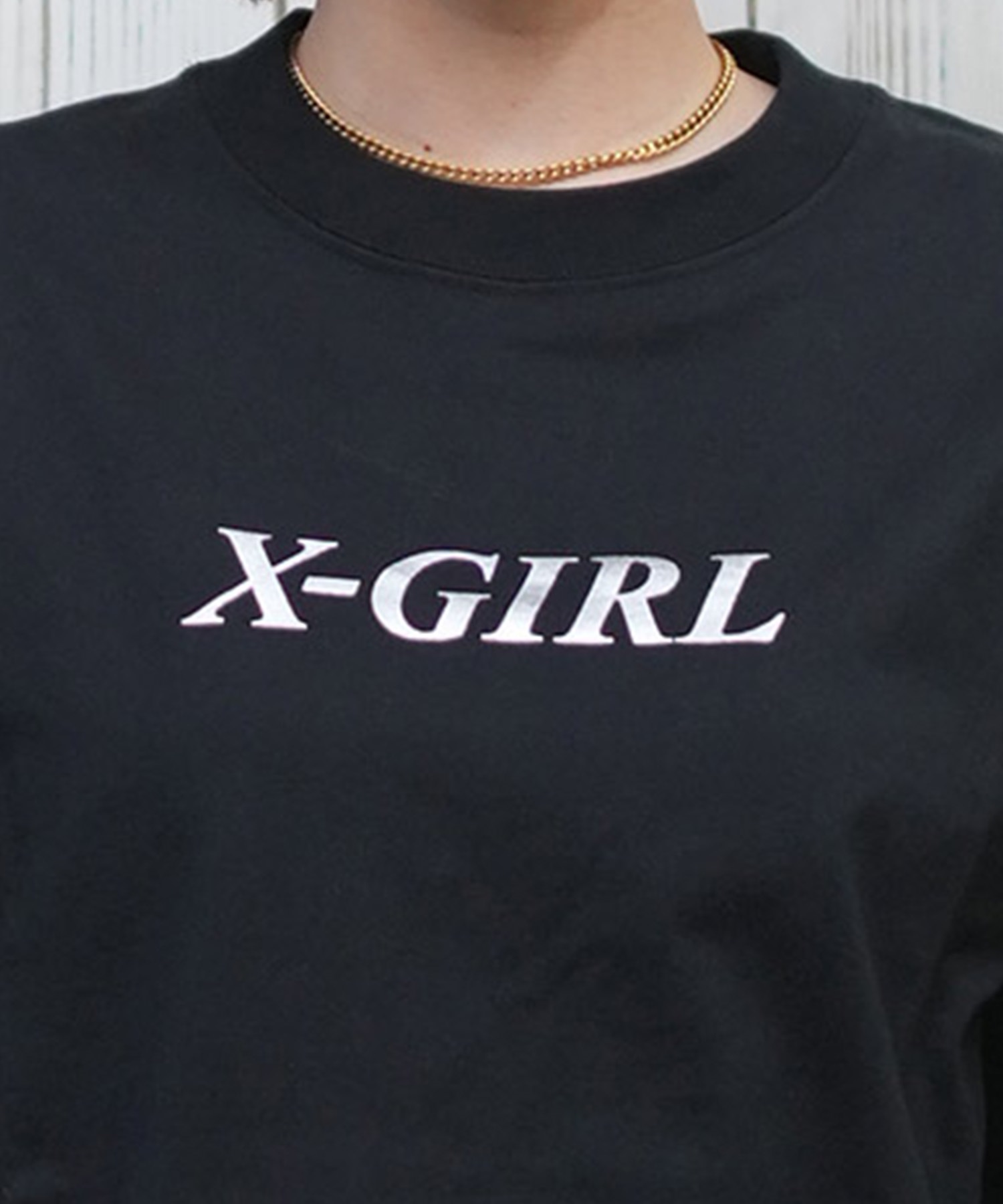 X-girl エックスガール 半袖 Tシャツ レディース バックプリント LEOPARD OVAL LOGO S S TEE 105251011029(WHITE-M)