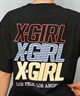 X-girl エックスガール 半袖 Tシャツ レディース 3連ロゴ バックプリント TRIPLE LOGO S S TEE 105251011032(WHITE-M)