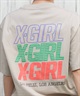 X-girl エックスガール 半袖 Tシャツ レディース 3連ロゴ バックプリント TRIPLE LOGO S S TEE 105251011032(WHITE-M)