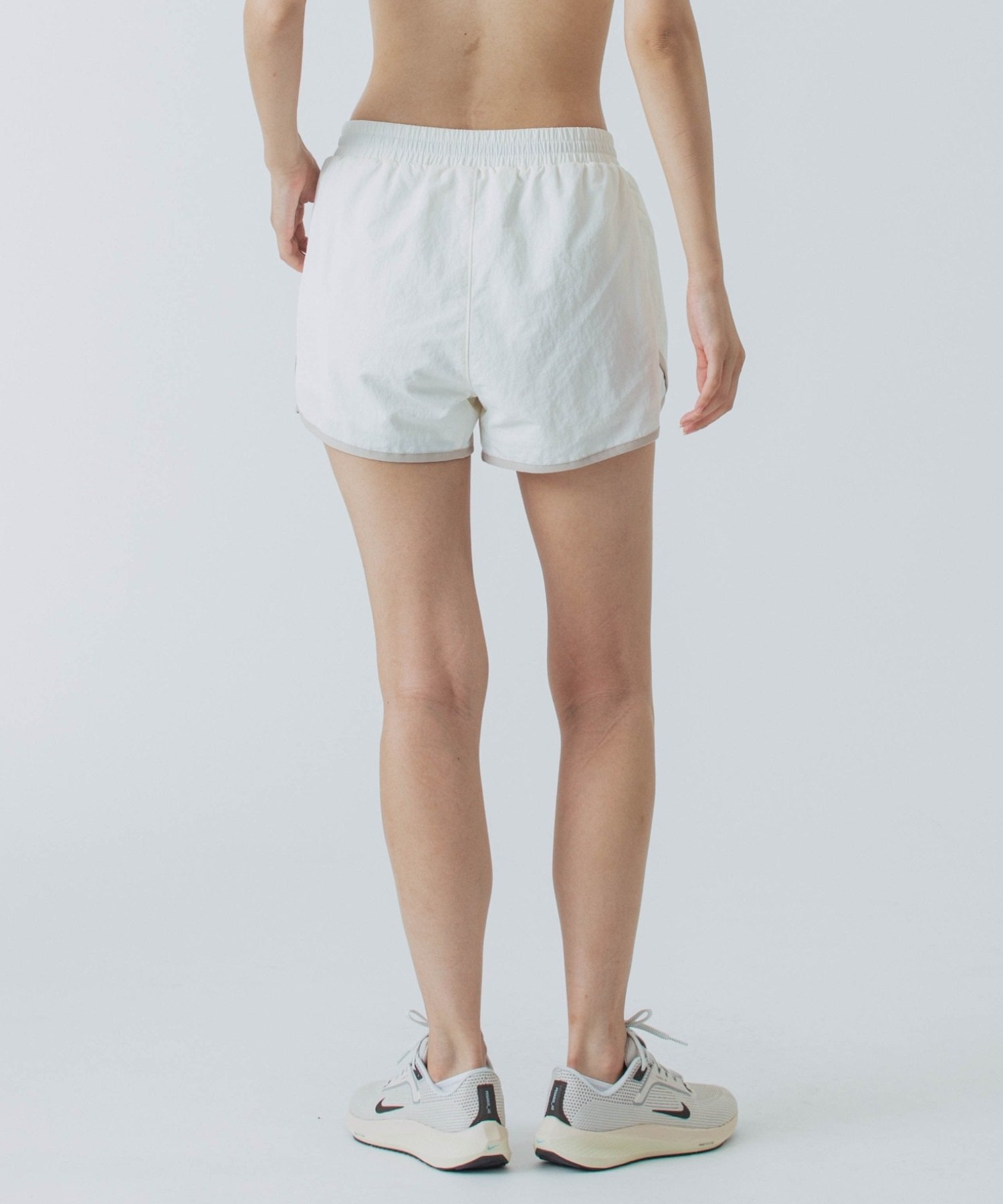 X-girl SPORTSエックスガールスポーツショートパンツ レディース ナイロンパンツ UVカット 撥水 防風 155251031002(WHITE-M)